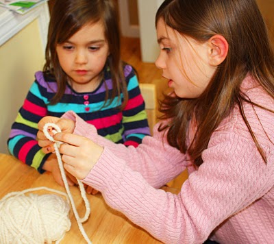 finger knitting stock photo, for kids' permaculture workshop